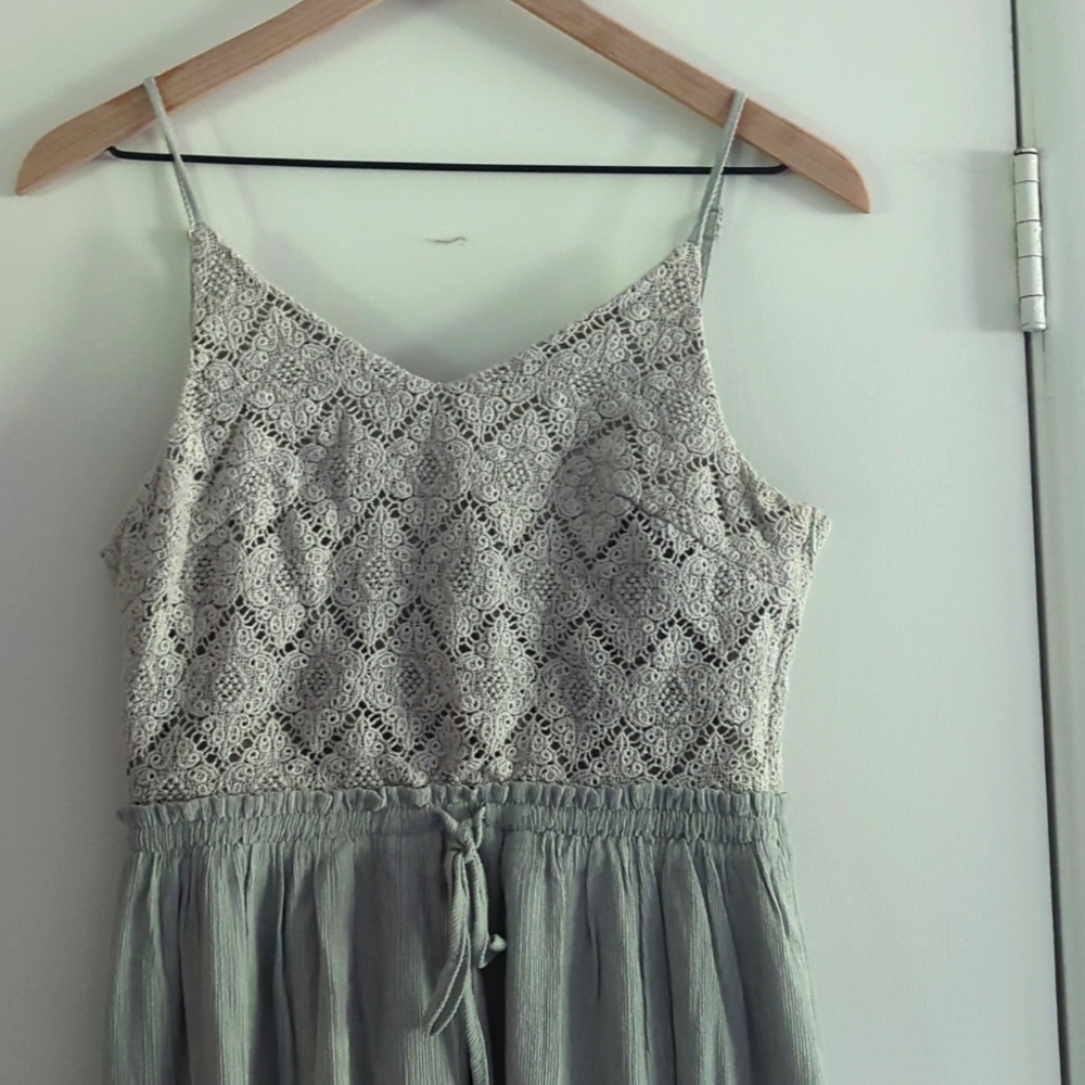 Gray maxi dress, size medium.